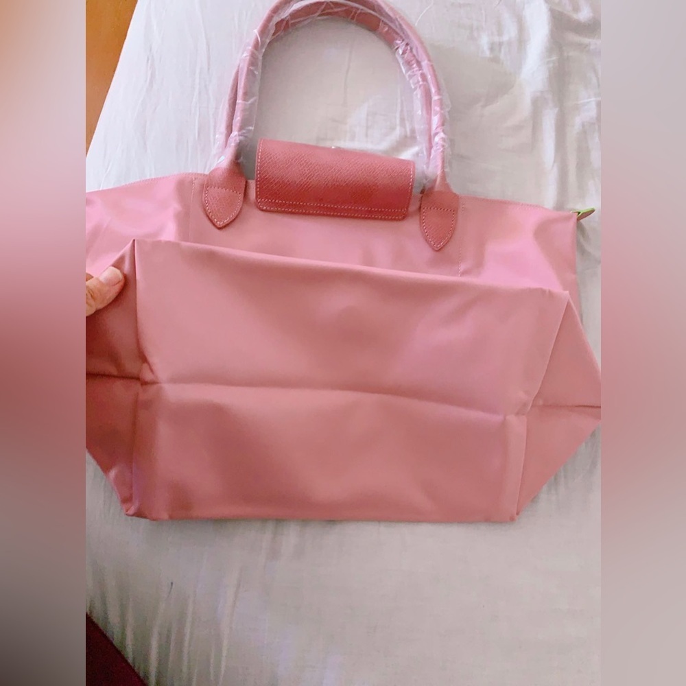 Longchamp Large Le Pliage Shoulder Tote Color petal Pink - Picture 8 of 14
